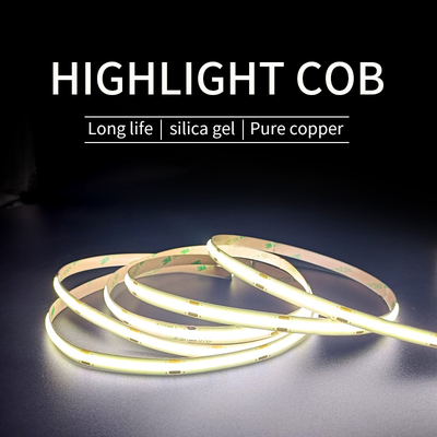 ซังกันน้ำกลางแจ้ง LED Strip Light ขาวดำ COB LED แถบยืดหยุ่น 5m / ม้วน