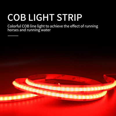 Phantom COB ไฟ LED Strip แรงดันต่ำพิเศษสายสีแดงที่มีความยืดหยุ่นสูง