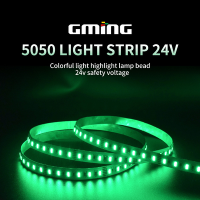 RGB สีสัน SMD 5050 ไฟ LED Strip ยืดหยุ่นสำหรับตู้โชว์บาร์ / บันได