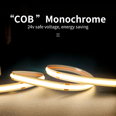 COB Monochrome Line Lamp 12V24V Ra90 กว้าง 4 มม. 480 เม็ดไฟ LED Strip สีแดง