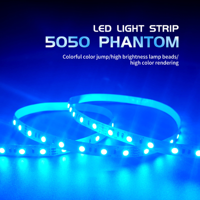 1 เมตร 5050 RGB LED Strip Light แรงดันไฟฟ้า 24V ที่ยืดหยุ่น SMD 5050 LED Strip Light