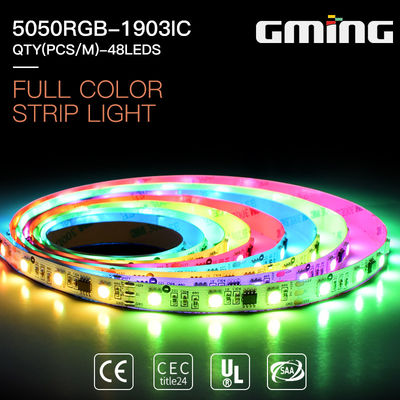 30leds / m IP65 530nm RGB UCS1903-8 SMD5050 ไฟ LED Strip