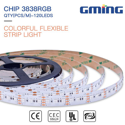 อลูมิเนียม 520-530nm 5050 12W ไฟ LED RGB แบบยืดหยุ่น
