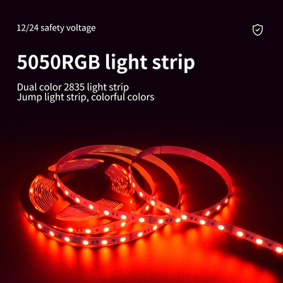 กันน้ำ 5050 SMD RGB LED Strip Light 12V Low Voltage Double PCB