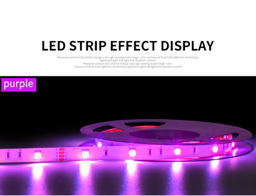 คุณภาพสูง 6W SMD 5050 LED Strip Light 50000 ชั่วโมงอายุการใช้งาน 620-630nm