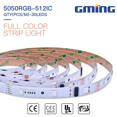 2Oz PCB 10MM กว้าง 6W 630nm 5050 LED Strip Light 12 / 24VDC